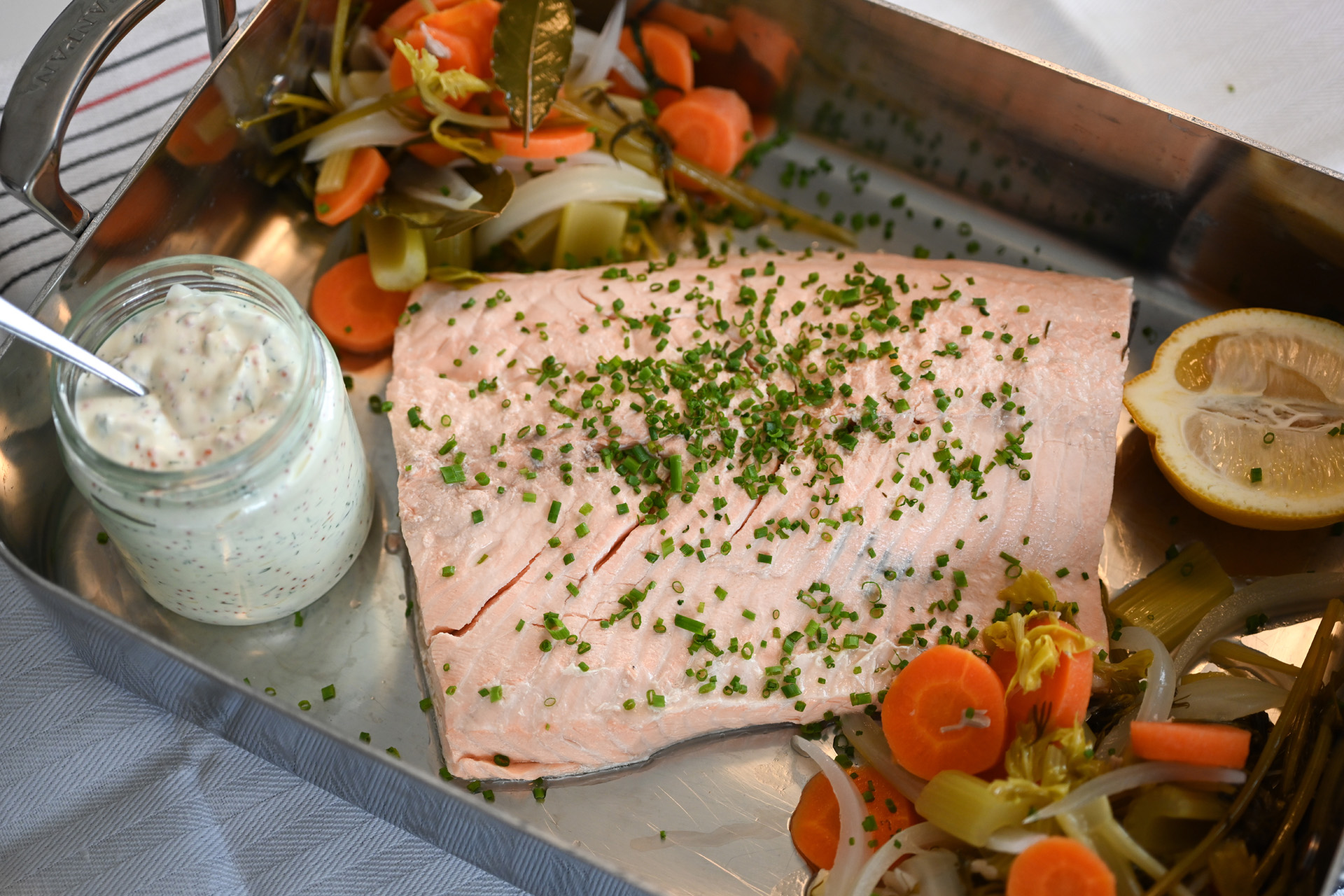 Trerättersmeny med sommarkänsla
